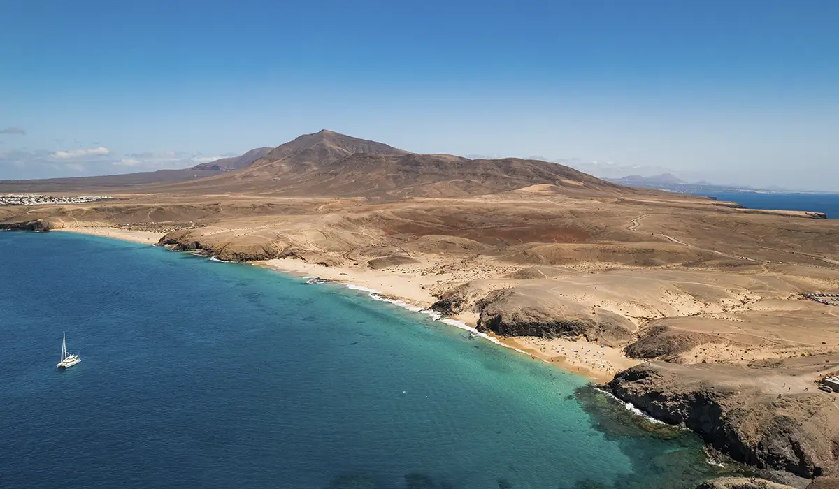 Luftaufnahme Luftaufnahme von Stränden auf Lanzarote