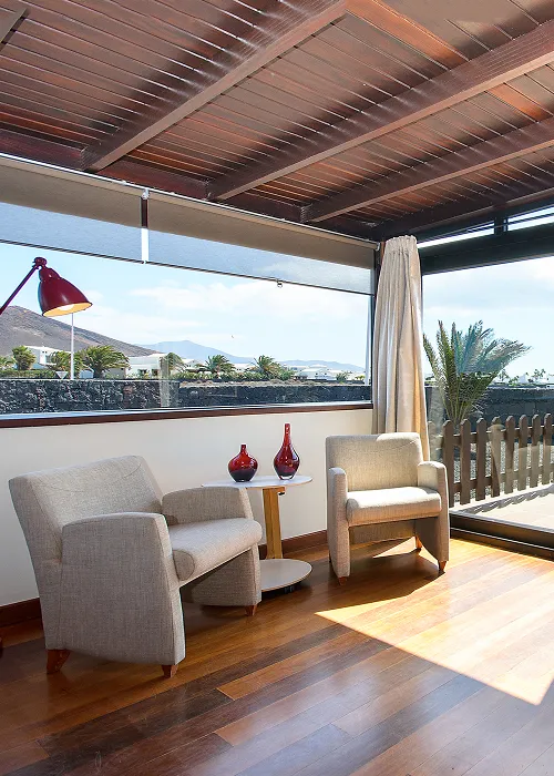 Lounge with views Upper lounge of Hipoclub Villa