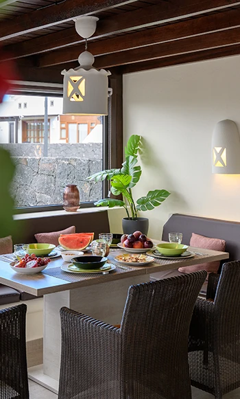 Dining room of Villa Aguamarina 26 Dining room of Hipoclub Villa Aguamarina 26