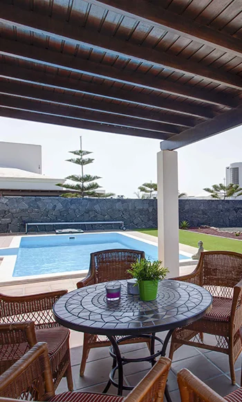 Terrace of Villa Aguamarina 4 Terrace of Villa Hipoclub Aguamarina-4